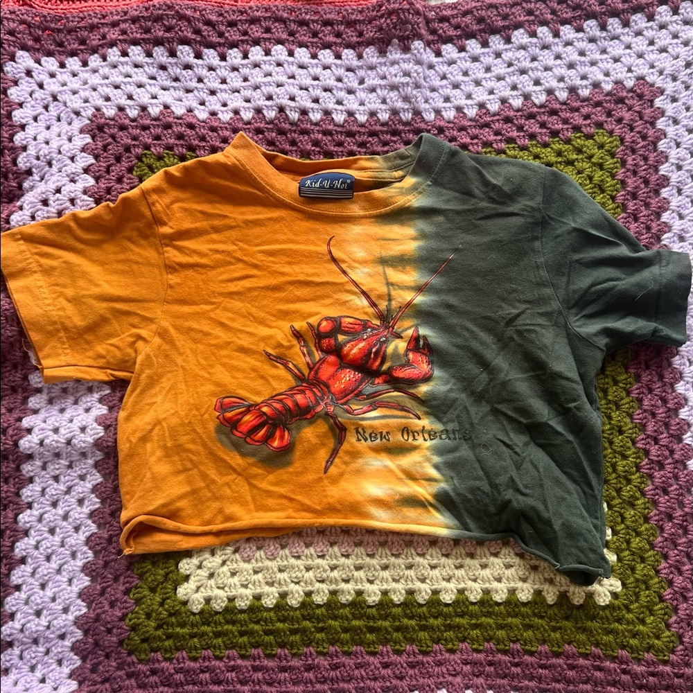 Lobster tie dye baby tee